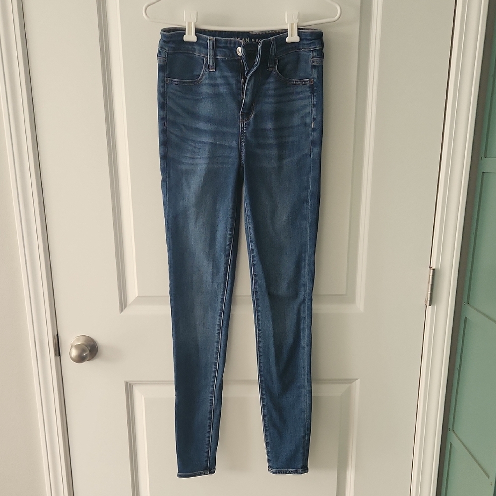 American Eagle Outfitters Women's Skinny Jeans - Dark Blue Wash